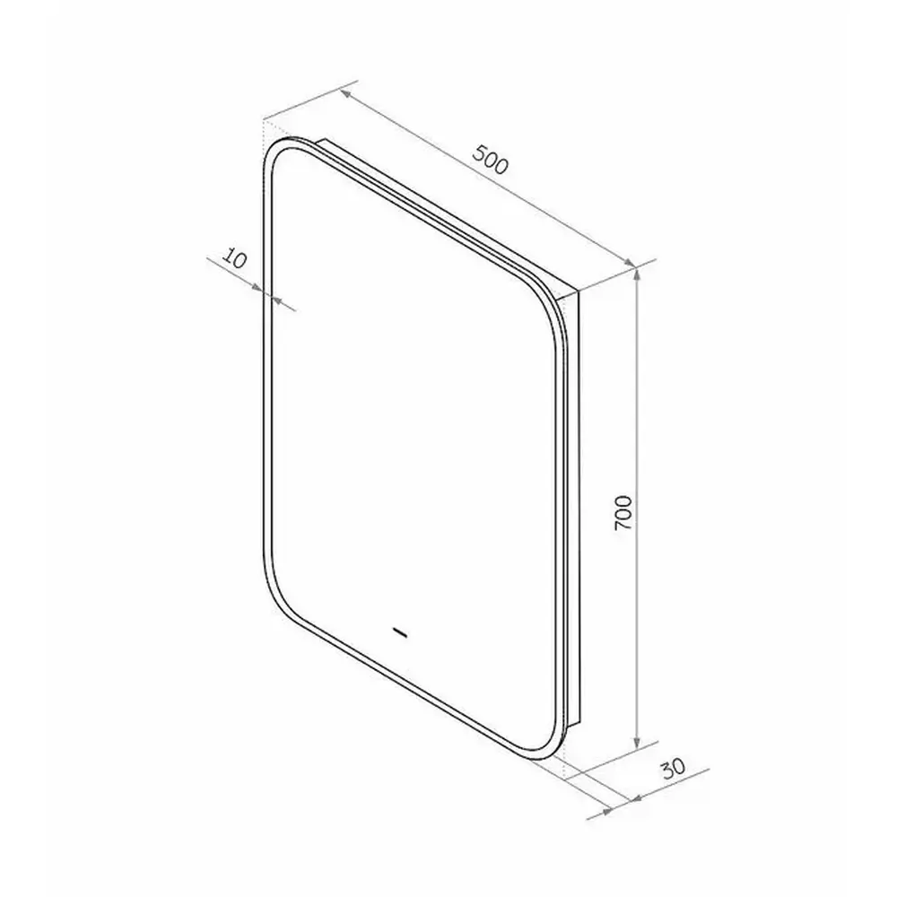 Фото 3 Зеркало для ванной Apeggo Leandra Led GG90277 50x70 с фоновой подсветкой, черной окантовкой, функцией антизапотевания Фото 3 Зеркало для ванной Apeggo Leandra Led GG90277 50x70 с фоновой подсветкой, черной окантовкой, функцией антизапотевания