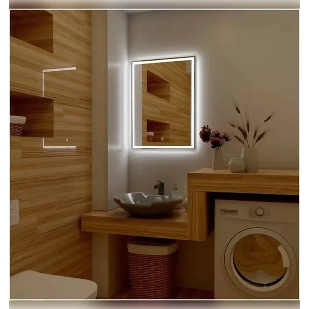 Фото 4 Зеркало для ванной Apeggo Carina Led GG90109 60x80 с подсветкой Фото 4 Зеркало для ванной Apeggo Carina Led GG90109 60x80 с подсветкой