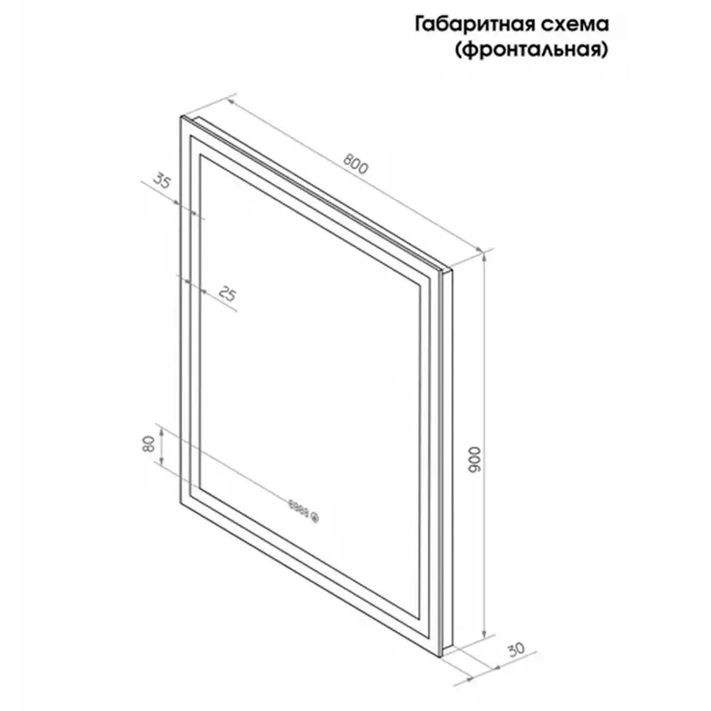 Фото 3 Зеркало для ванной Apeggo Marisol Led GG90307 80x90 с подсветкой и часами, датчиком движения Фото 3 Зеркало для ванной Apeggo Marisol Led GG90307 80x90 с подсветкой и часами, датчиком движения