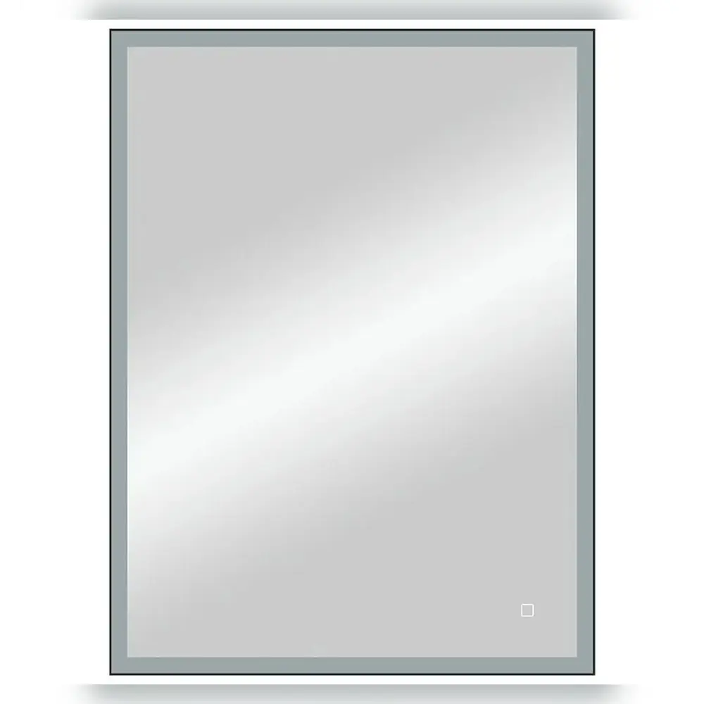 Фото Зеркало для ванной Apeggo Jazmin Led GG90257BL 60x80 с подсветкой реверсивное крепление, черный Фото Зеркало для ванной Apeggo Jazmin Led GG90257BL 60x80 с подсветкой реверсивное крепление, черный