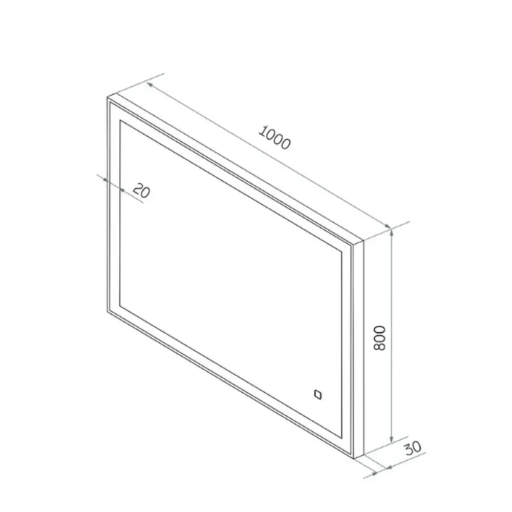 Фото 3 Зеркало для ванной Apeggo Jazmin GG90256BL с подсветкой 100x80см Фото 3 Зеркало для ванной Apeggo Jazmin GG90256BL с подсветкой 100x80см
