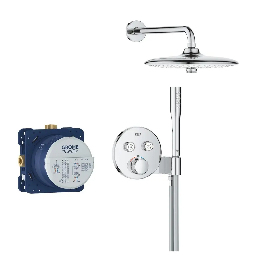 Фото 2 Душевая система Grohe Grontherm SmartControl 34867000 скрытого монтажа с термостатом хром