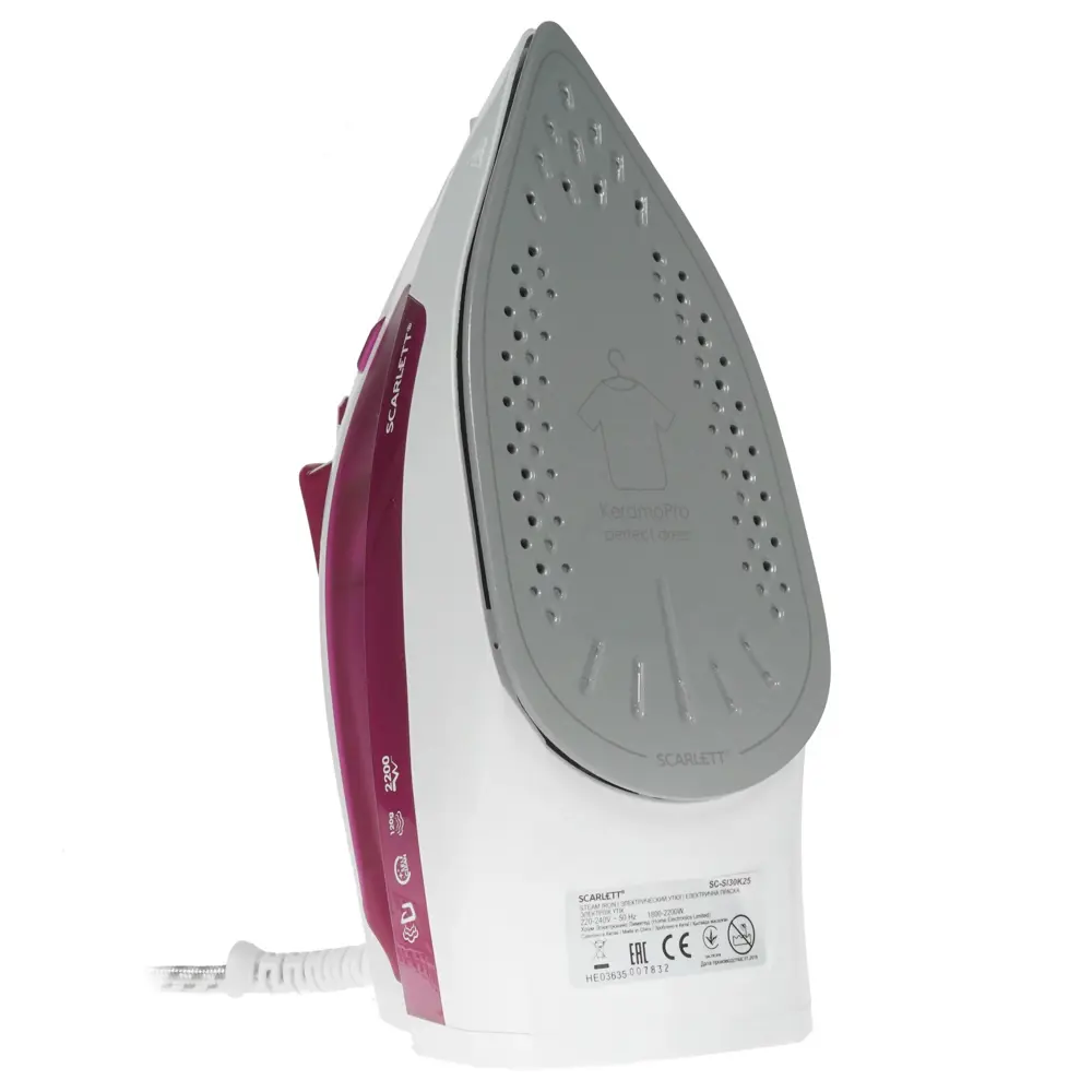 Фото 11 Паровой утюг Scarlett SC-SI30K25 0.25 л 2200 Вт цвет розовый Фото 11 Паровой утюг Scarlett SC-SI30K25 0.25 л 2200 Вт цвет розовый