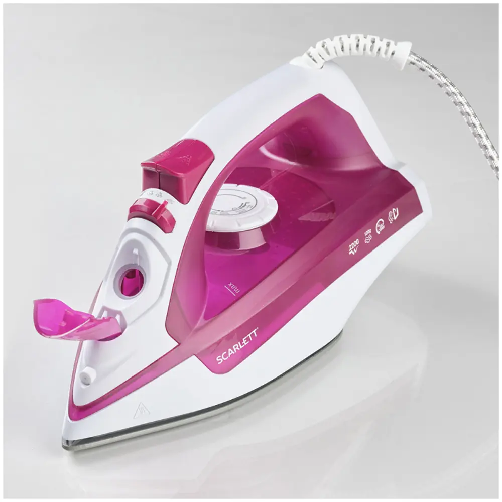 Фото 10 Паровой утюг Scarlett SC-SI30K25 0.25 л 2200 Вт цвет розовый Фото 10 Паровой утюг Scarlett SC-SI30K25 0.25 л 2200 Вт цвет розовый