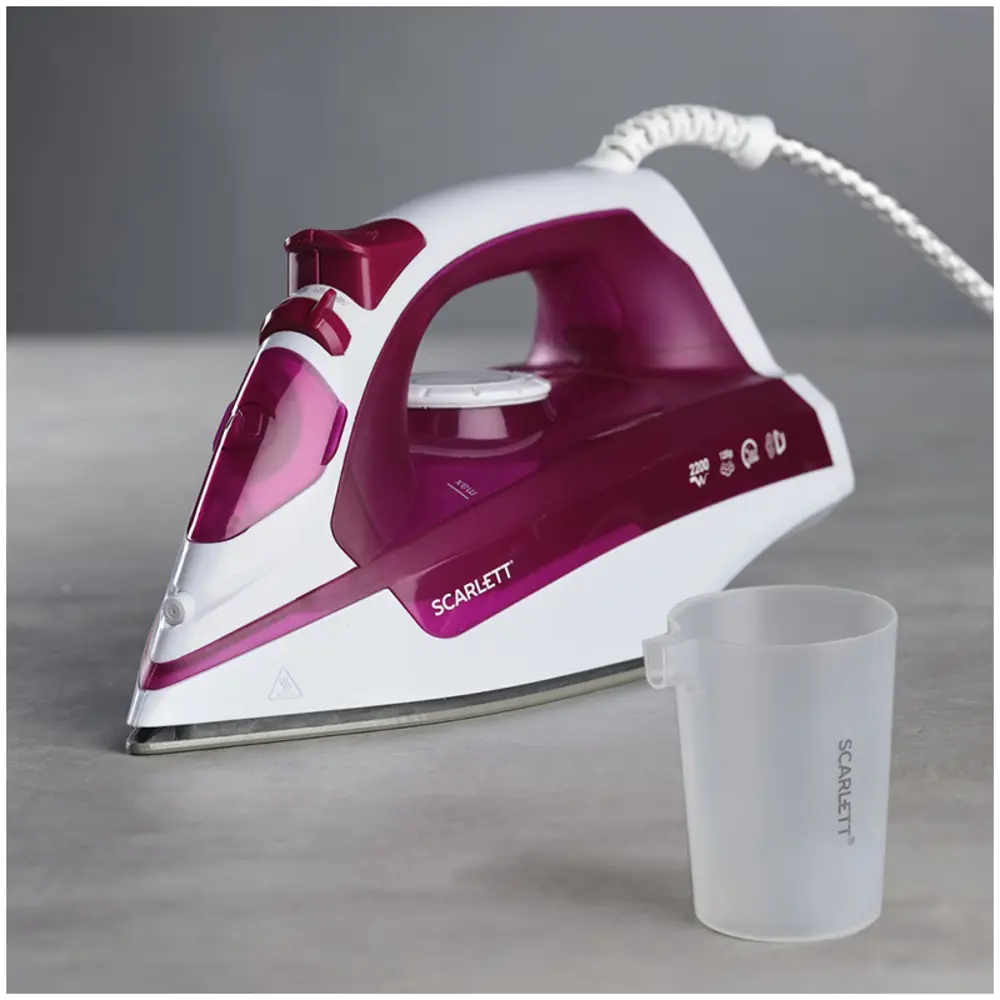 Фото 6 Паровой утюг Scarlett SC-SI30K25 0.25 л 2200 Вт цвет розовый Фото 6 Паровой утюг Scarlett SC-SI30K25 0.25 л 2200 Вт цвет розовый
