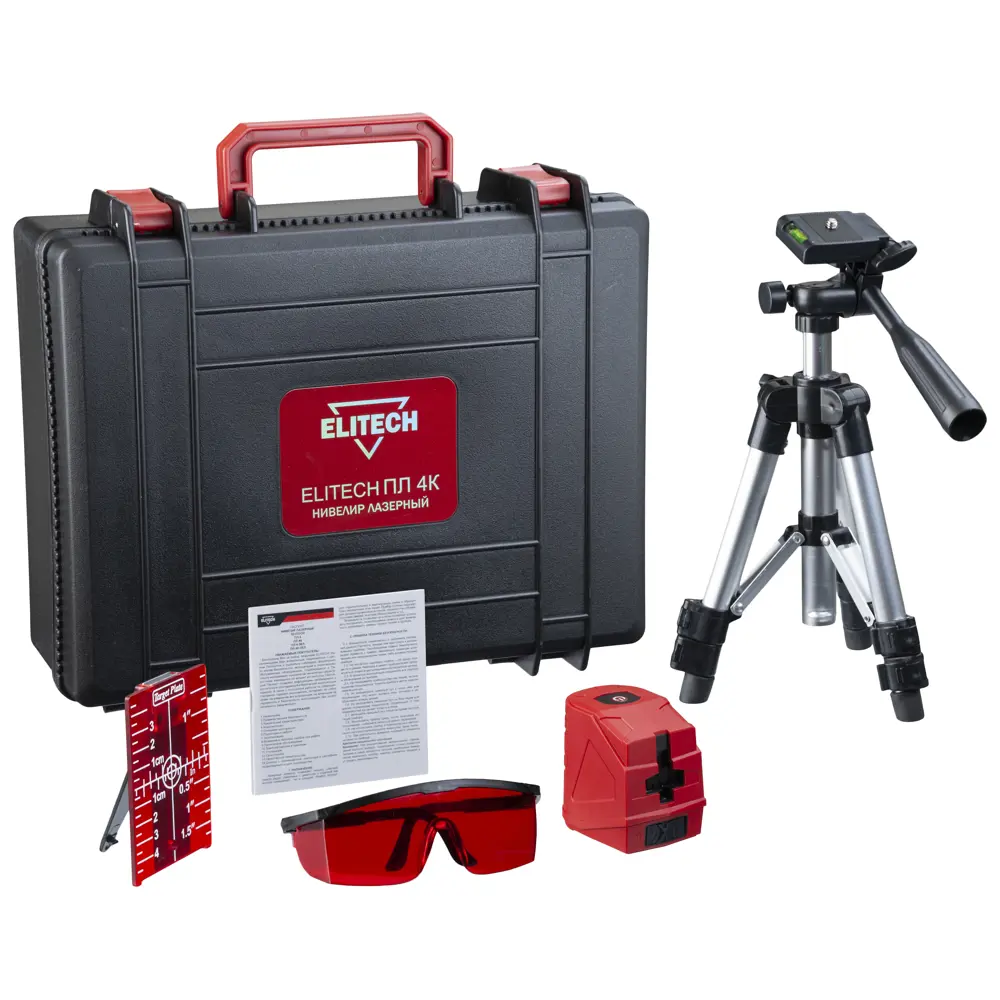 Фото Нивелир лазерный Elitech ПЛ 4К штатив в комплекте, 15 м Фото Нивелир лазерный Elitech ПЛ 4К штатив в комплекте, 15 м