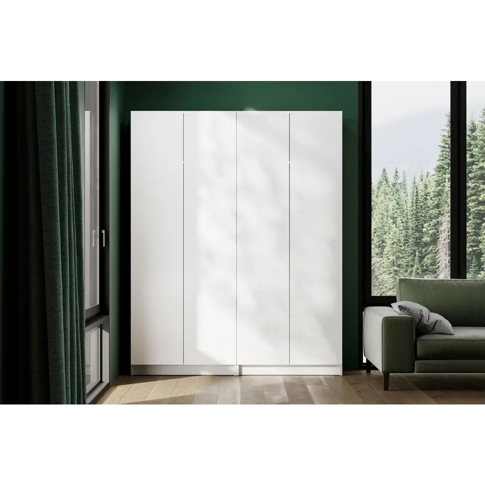 Фото Шкаф распашной Арника Бали с 4 дверями 160.2x200x38 см ЛДСП цвет белый Фото Шкаф распашной Арника Бали с 4 дверями 160.2x200x38 см ЛДСП цвет белый