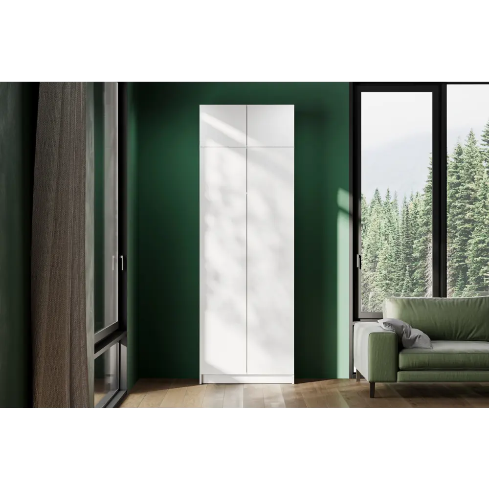 Фото Шкаф распашной Арника Бали с 4 дверями 80.1x236x38 см ЛДСП цвет белый Фото Шкаф распашной Арника Бали с 4 дверями 80.1x236x38 см ЛДСП цвет белый