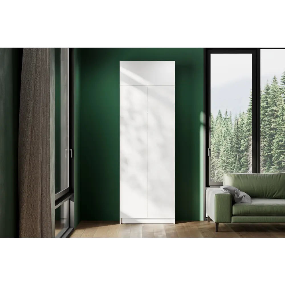 Фото Шкаф распашной Арника Бали с 3 дверями 80.1x236x38 см ЛДСП цвет белый Фото Шкаф распашной Арника Бали с 3 дверями 80.1x236x38 см ЛДСП цвет белый