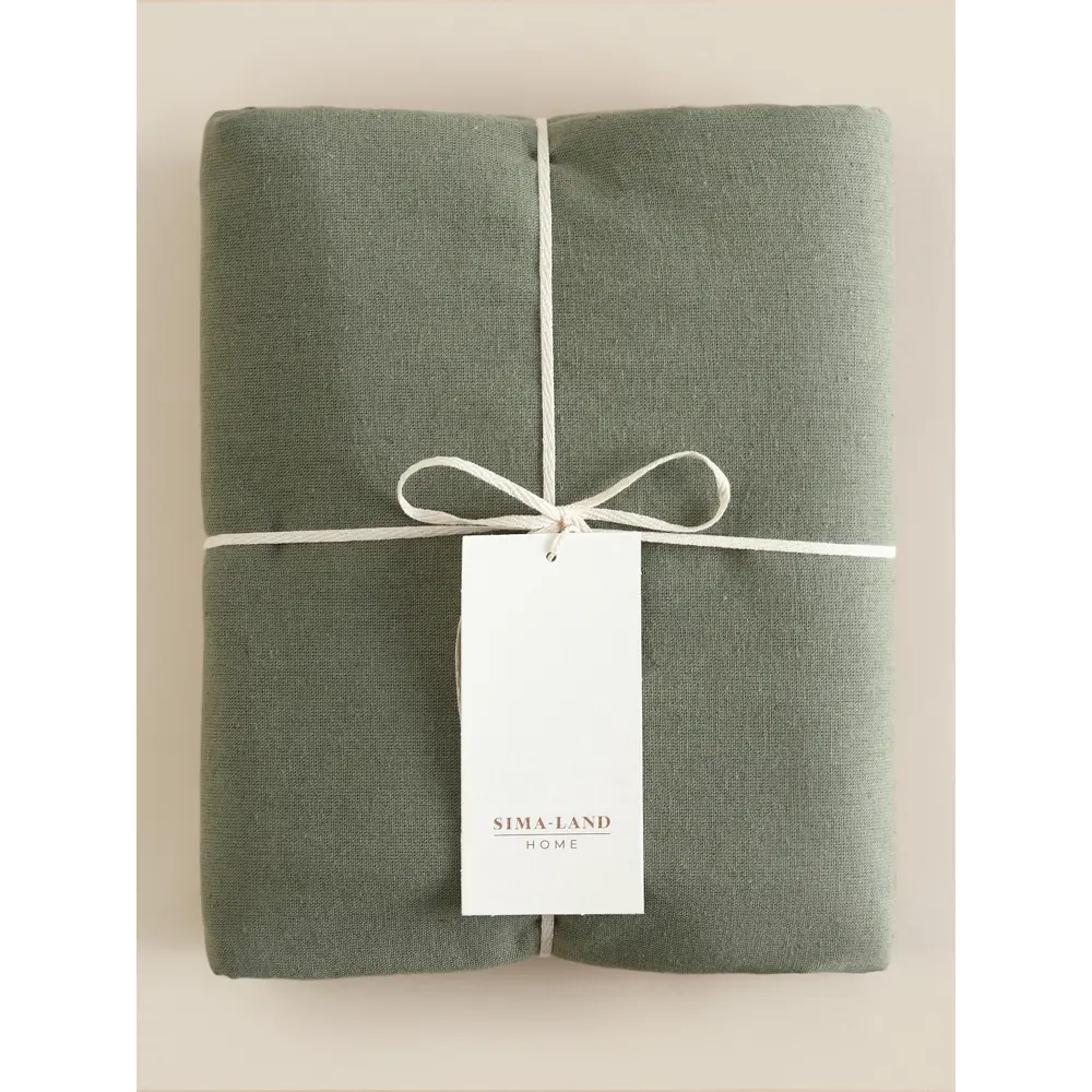 Фото 4 Простыня Sima-land home Linen collection 200x220 см хлопок без резинки цвет зеленый Фото 4 Простыня Sima-land home Linen collection 200x220 см хлопок без резинки цвет зеленый
