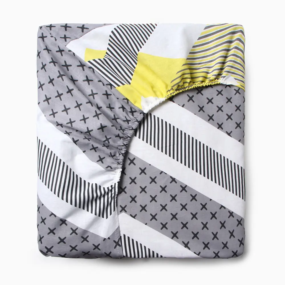 Фото 2 Простыня Этель Gray geometry 200x220 см хлопок на резинке цвет серый Фото 2 Простыня Этель Gray geometry 200x220 см хлопок на резинке цвет серый