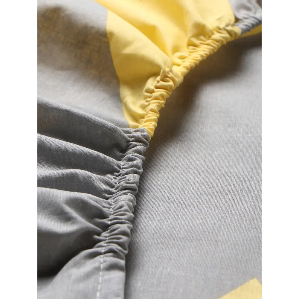 Фото 5 Простыня Этель Желтый Шеврон 180x214 см хлопок на резинке цвет желтый Фото 5 Простыня Этель Желтый Шеврон 180x214 см хлопок на резинке цвет желтый