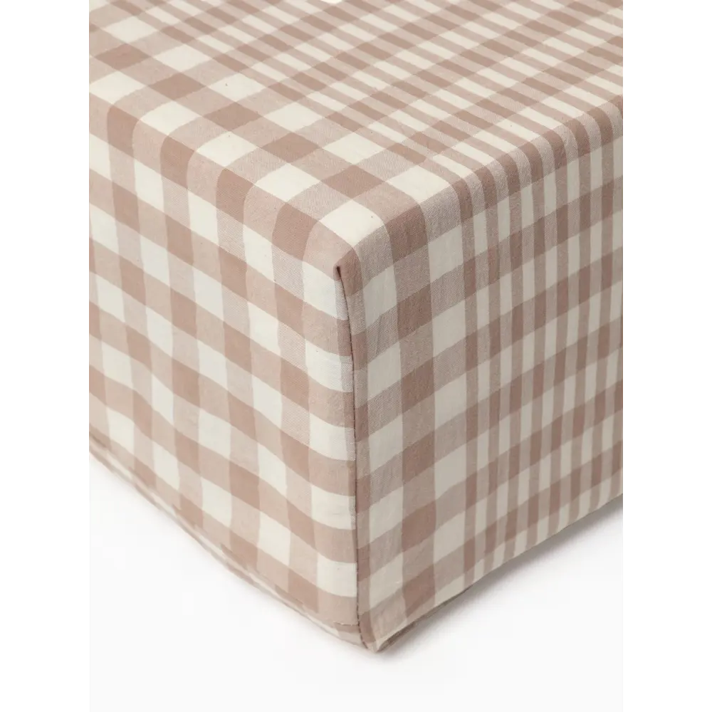 Фото 4 Простыня Этель Beige cage 180x214 см хлопок без резинки цвет коричневый Фото 4 Простыня Этель Beige cage 180x214 см хлопок без резинки цвет коричневый