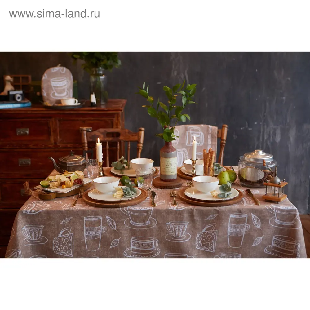 Фото 5 Скатерть Доляна Cup of tea 110х144 см 100% хлопок 164 г/м2 4682765 Фото 5 Скатерть Доляна Cup of tea 110х144 см 100% хлопок 164 г/м2 4682765