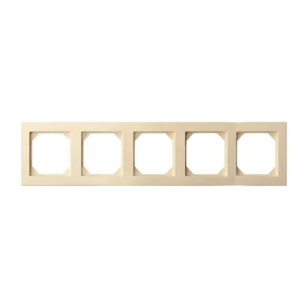 Фото 2 Рамка для розеток и выключателей Liregus Epsilon 28-092 5 постов цвет бежевый Фото 2 Рамка для розеток и выключателей Liregus Epsilon 28-092 5 постов цвет бежевый