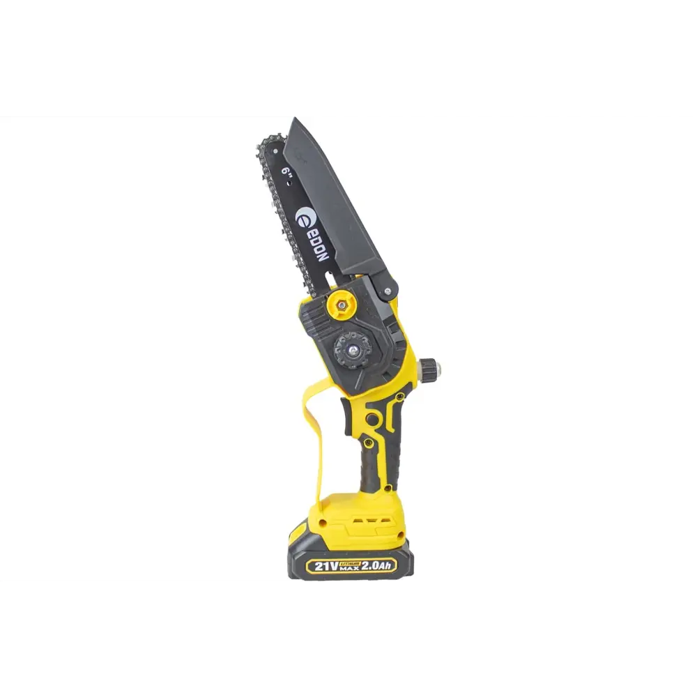 Фото Цепная пила аккумуляторная Edon Super ns-21/6bl 21 В шина 15.2 см 2x2 Ач АКБ и ЗУ в комплекте Фото Цепная пила аккумуляторная Edon Super ns-21/6bl 21 В шина 15.2 см 2x2 Ач АКБ и ЗУ в комплекте