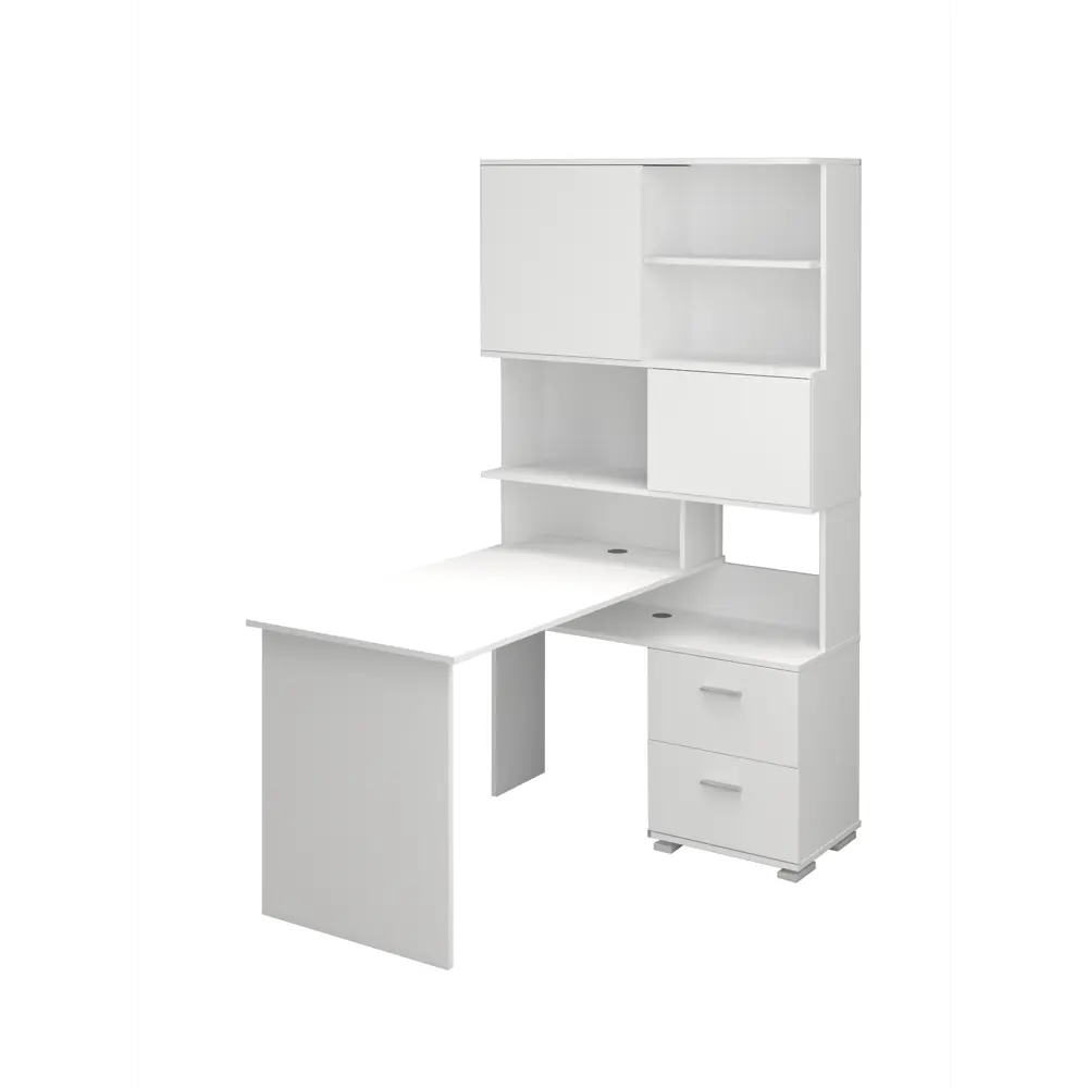 Фото 4 Стол компьютерный Мэрдэс СМД-105 105x1895x135 см ЛДСП цвет белый Фото 4 Стол компьютерный Мэрдэс СМД-105 105x1895x135 см ЛДСП цвет белый