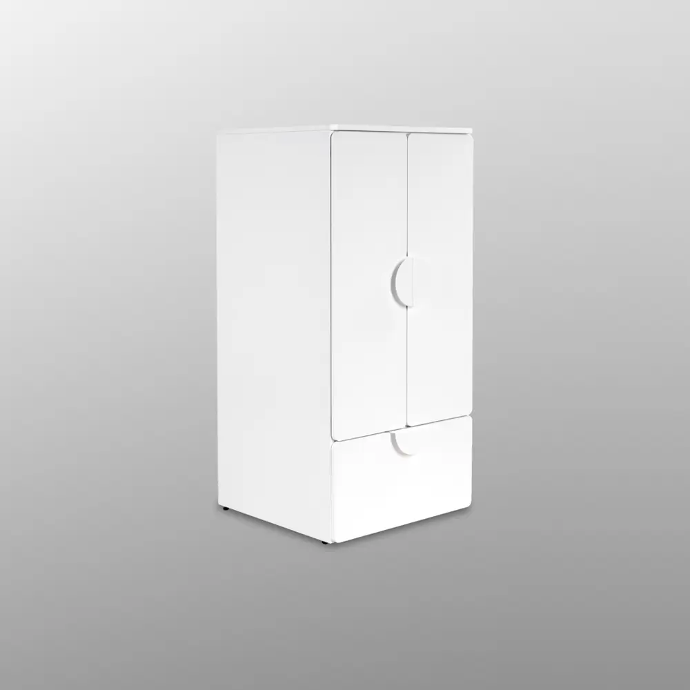 Фото 4 Шкаф распашной Гуд лакк Пикси с 2 дверями 61x123x57 см ДСП цвет робкий подснежник