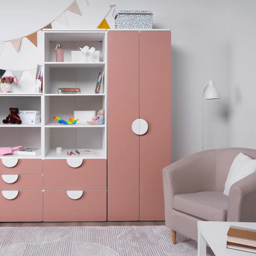 Фото 7 Шкаф распашной Гуд лакк Пикси с 2 дверями и полкой 61x183x57 см ДСП цвет мечтательный пион Фото 7 Шкаф распашной Гуд лакк Пикси с 2 дверями и полкой 61x183x57 см ДСП цвет мечтательный пион