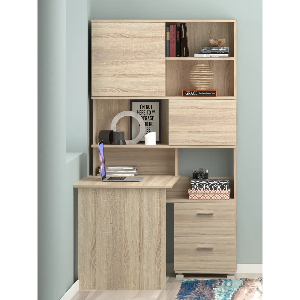 Фото 2 Стол компьютерный Мэрдэс СМД-105 105x1895x135 см ЛДСП цвет дуб сонома Фото 2 Стол компьютерный Мэрдэс СМД-105 105x1895x135 см ЛДСП цвет дуб сонома