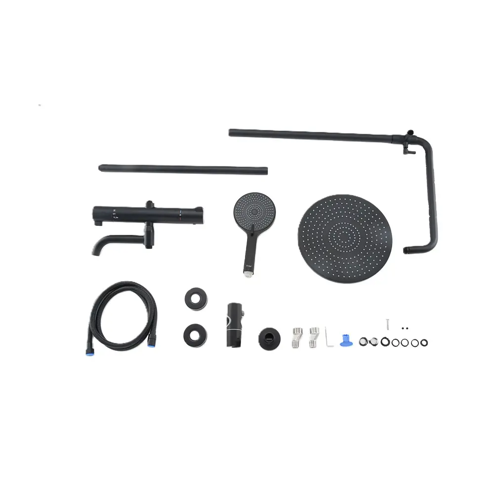 Фото 4 Душевая система Frap F24006-6 1 режимная цвет черный