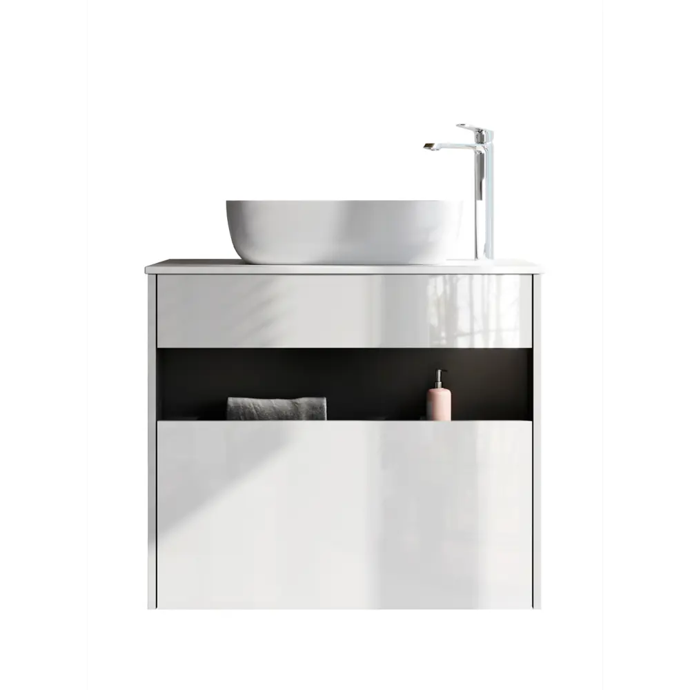 Фото 10 Тумба с раковиной и столешницей в ванную AM.PM Func 80 см накладная раковина 51 см белый глянец Фото 10 Тумба с раковиной и столешницей в ванную AM.PM Func 80 см накладная раковина 51 см белый глянец