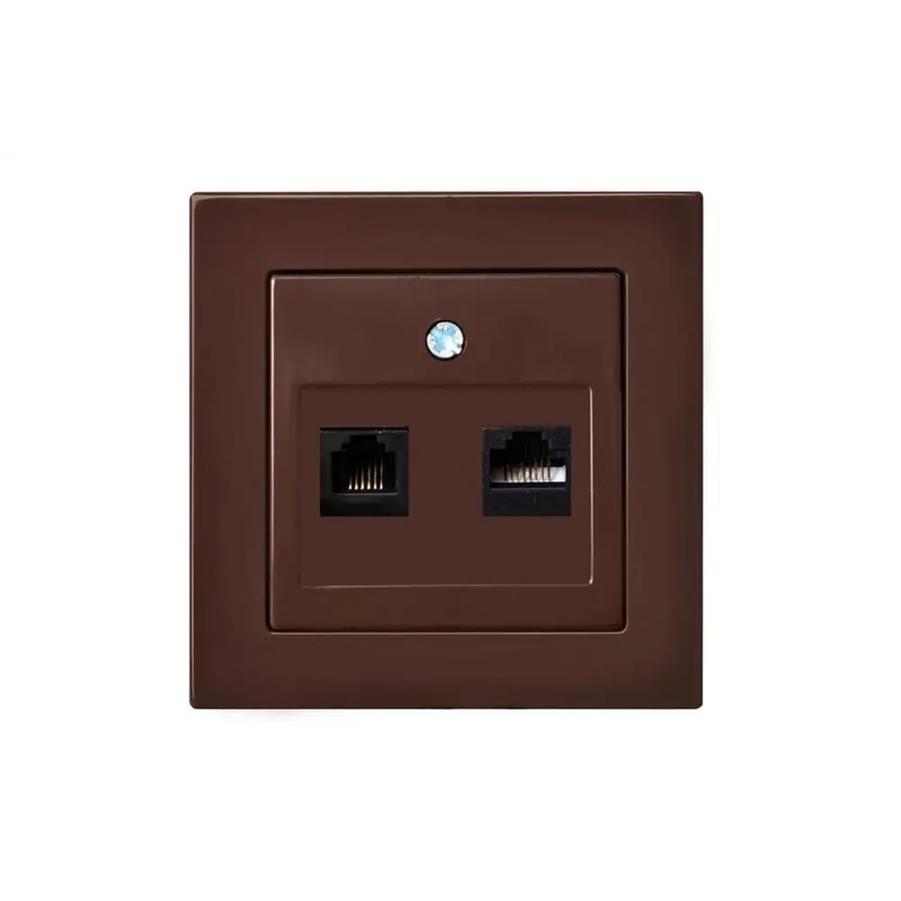 Фото Розетка для телефона / компьютера встраиваемая Liregus Epsilon 28-145 цвет коричневый Фото Розетка для телефона / компьютера встраиваемая Liregus Epsilon 28-145 цвет коричневый