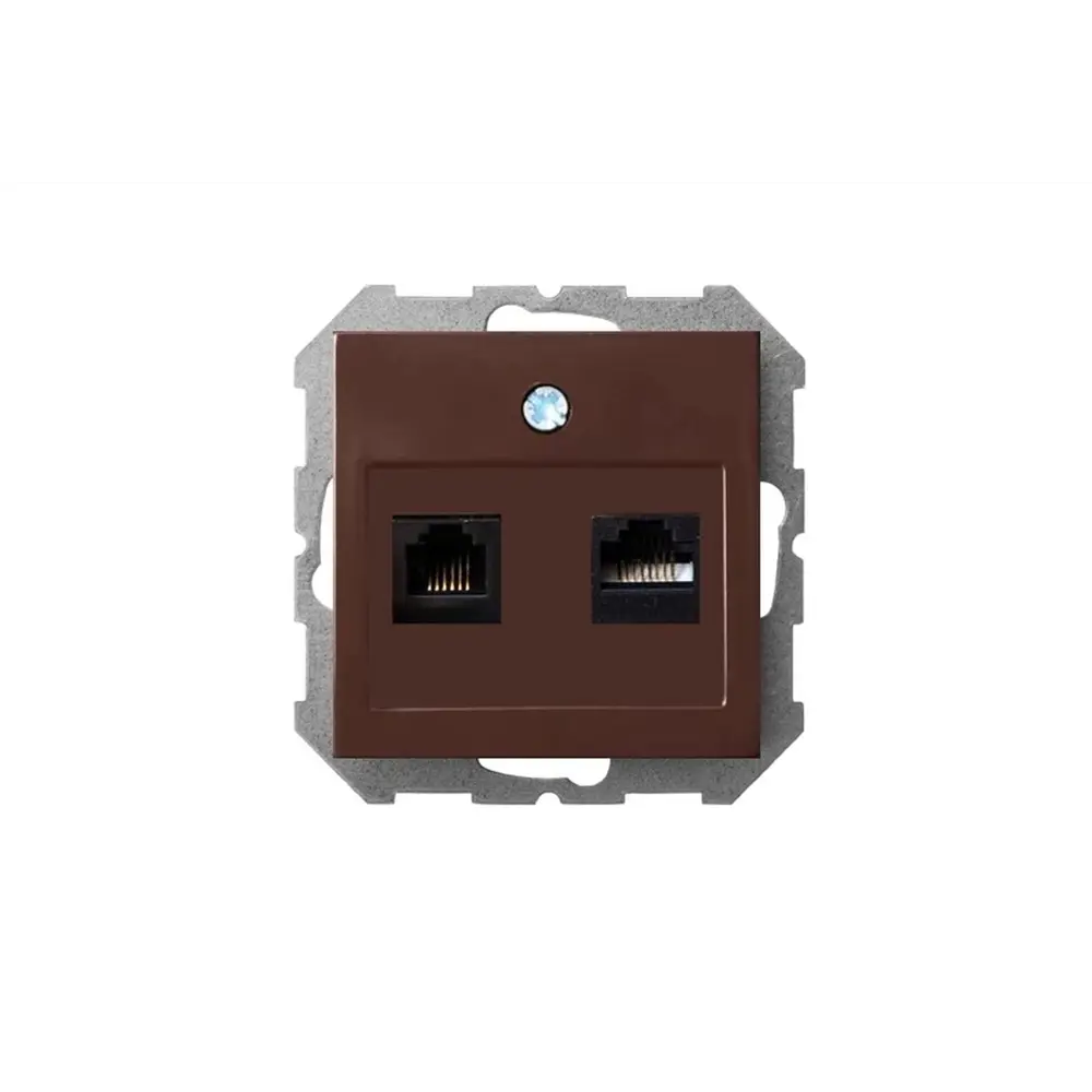 Фото 2 Розетка для телефона / компьютера встраиваемая Liregus Epsilon 28-145 цвет коричневый Фото 2 Розетка для телефона / компьютера встраиваемая Liregus Epsilon 28-145 цвет коричневый