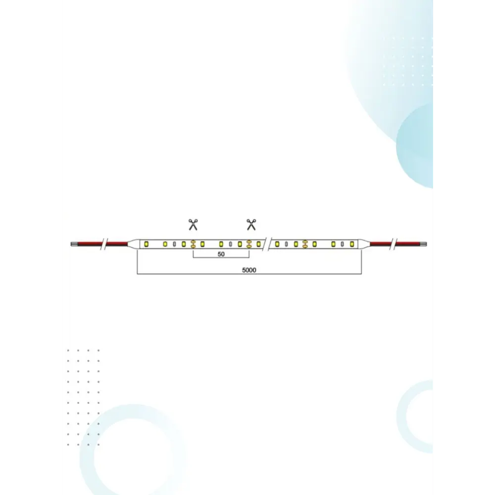 Фото 3 Светодиодная лента Gls D22132 60 диод/м 4.8 Вт/м 12 В IP20 5 м теплый белый свет