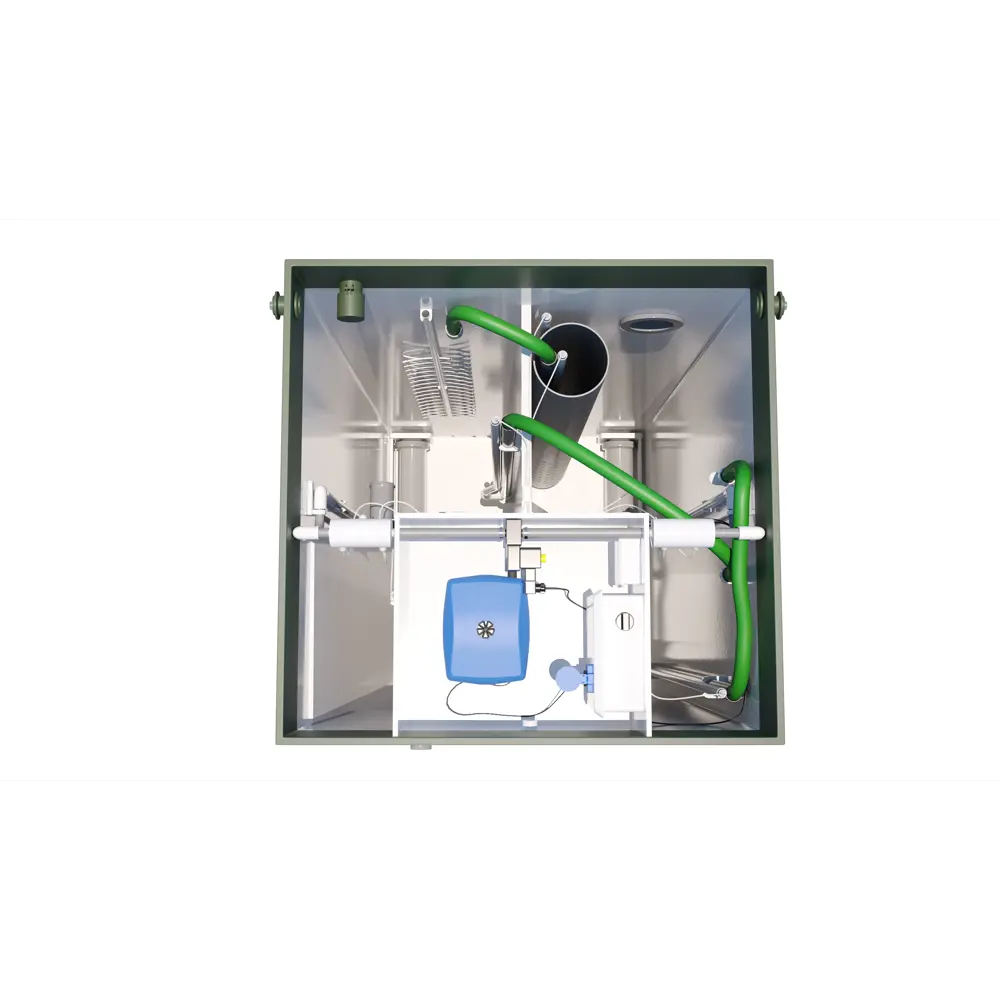 Фото 2 Септик Топол-эко Топас-С 12 Лонг 200л 2200л/сутки белый самотечный выброс воды