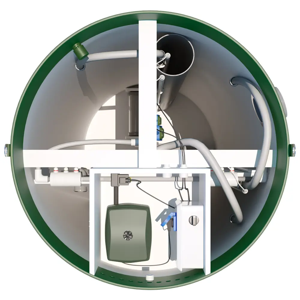 Фото 2 Септик Топол-эко Тополь 4 Лонг 200л 800л/сутки белый принудительный выброс воды