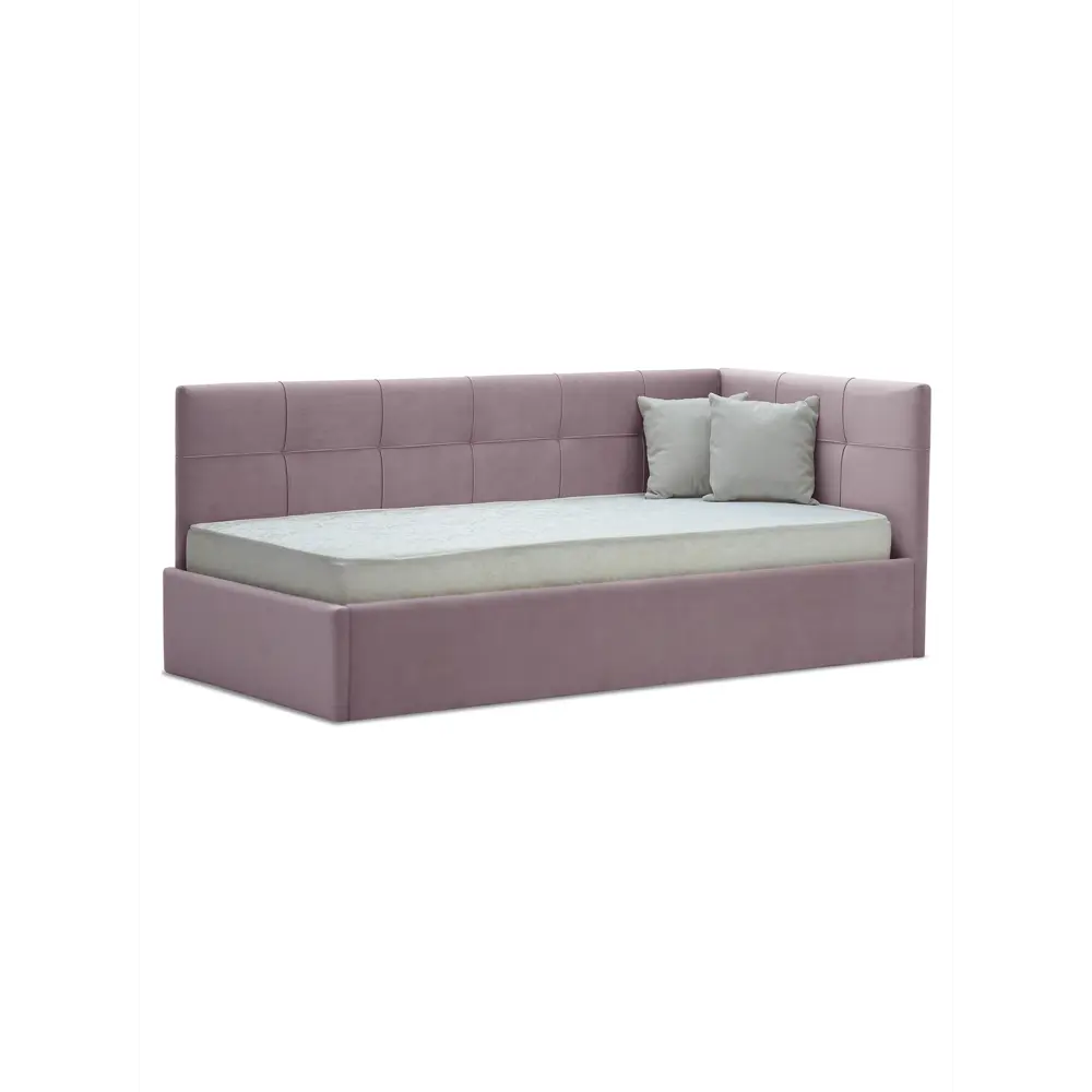 Фото 8 Кровать Ладья Келсо 214x85x101 см ЛДСП цвет сиренево-розовый