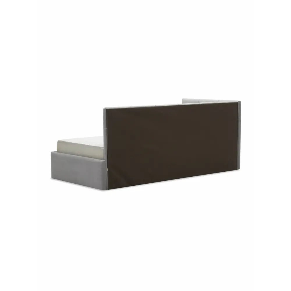 Фото 11 Кровать Ладья Келсо 214x85x101 см велюр цвет серый Фото 11 Кровать Ладья Келсо 214x85x101 см велюр цвет серый