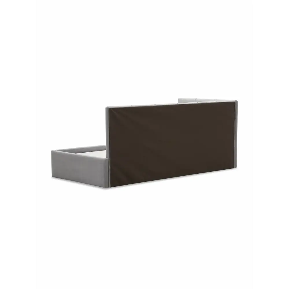 Фото 12 Кровать Ладья Келсо 214x85x101 см велюр цвет серый Фото 12 Кровать Ладья Келсо 214x85x101 см велюр цвет серый