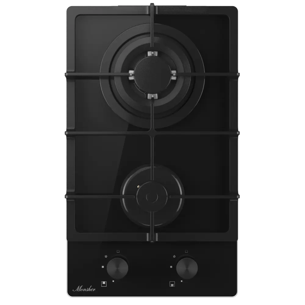 Фото Газовая варочная панель Monsher MGG 33 Noir 30 см 2 конфорки цвет черный Фото Газовая варочная панель Monsher MGG 33 Noir 30 см 2 конфорки цвет черный