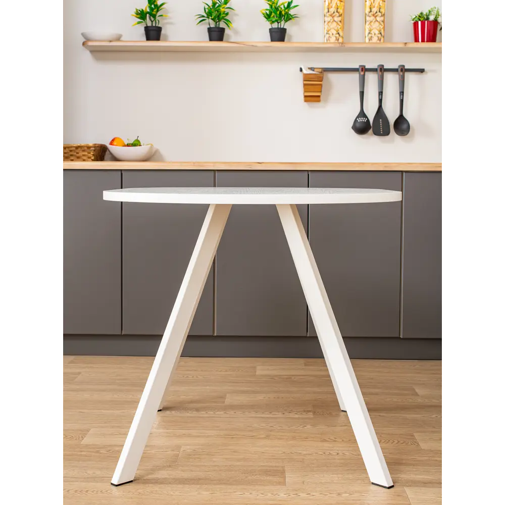 Фото 4 Кухонный стол овальный Домотека 9270 120x120 см лдсп цвет белый