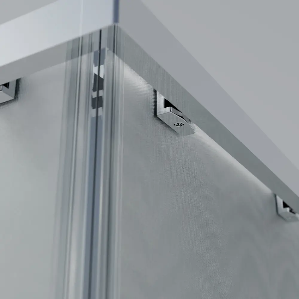 Фото 4 Душевой уголок Vincea Rapid-N VSS-3RN квадратный 120x120см хромированный профиль эффект стекла рифленый Фото 4 Душевой уголок Vincea Rapid-N VSS-3RN квадратный 120x120см хромированный профиль эффект стекла рифленый