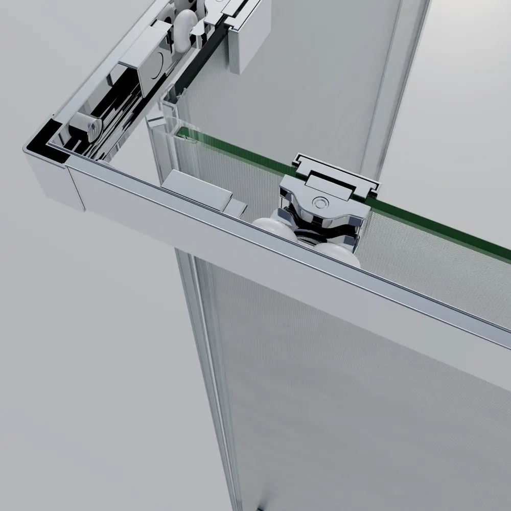 Фото 5 Душевой уголок Vincea Rapid-N VSS-3RN квадратный 90x90см хромированный профиль эффект стекла рифленый