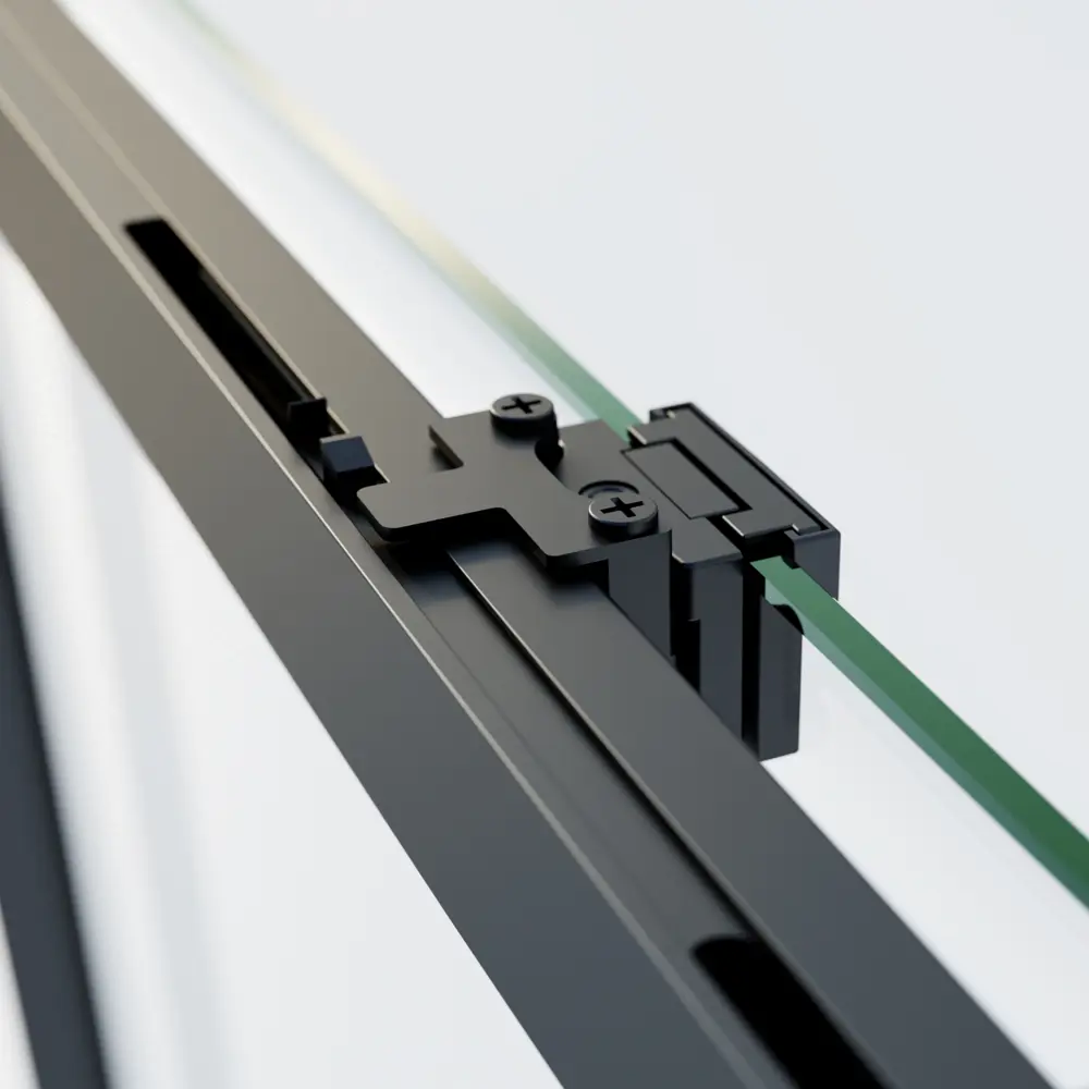 Фото 4 Душевой уголок Vincea Soft 2 VSR-3SO2 прямоугольный 130x80см черный профиль эффект стекла прозрачное закаленное стекло