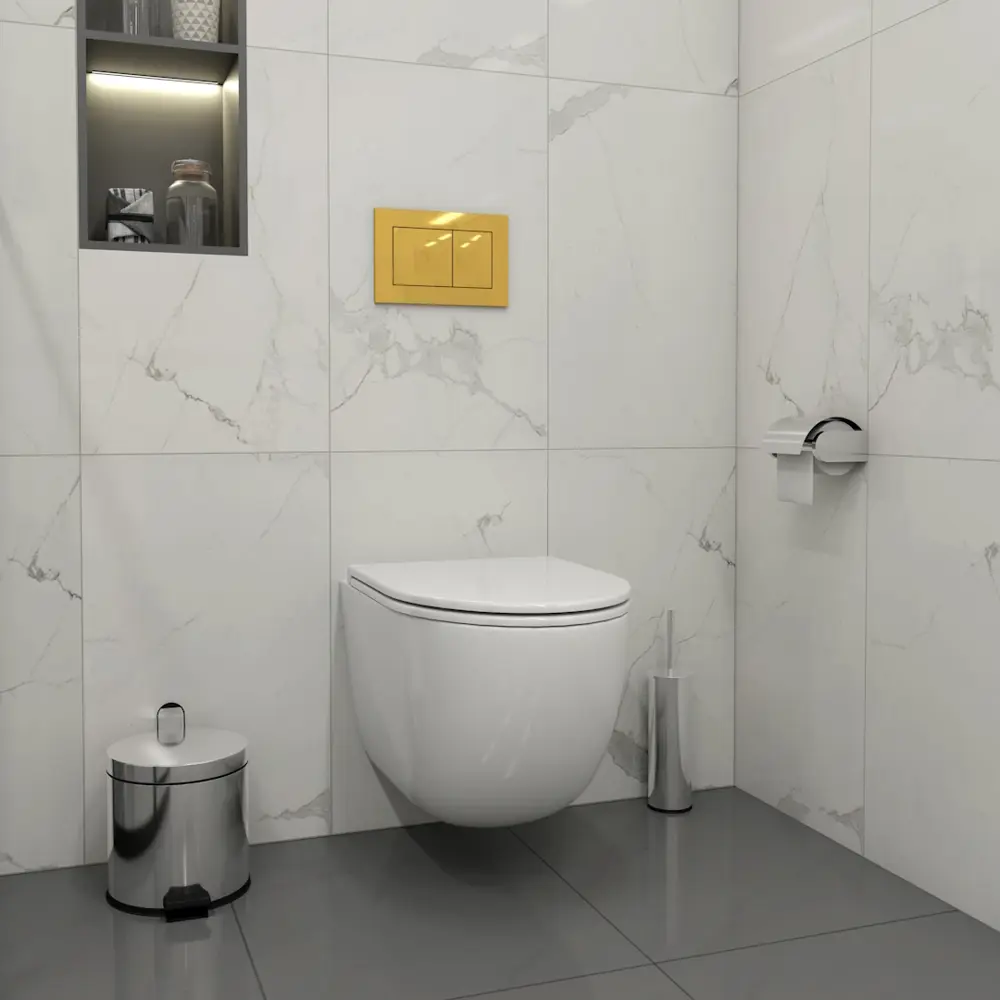 Фото 4 Инсталляция с унитазом комплект 5 в 1 Teymi F16079 унитаз подвесной безободковый торнадо Lina Vortex кнопка золото Фото 4 Инсталляция с унитазом комплект 5 в 1 Teymi F16079 унитаз подвесной безободковый торнадо Lina Vortex кнопка золото