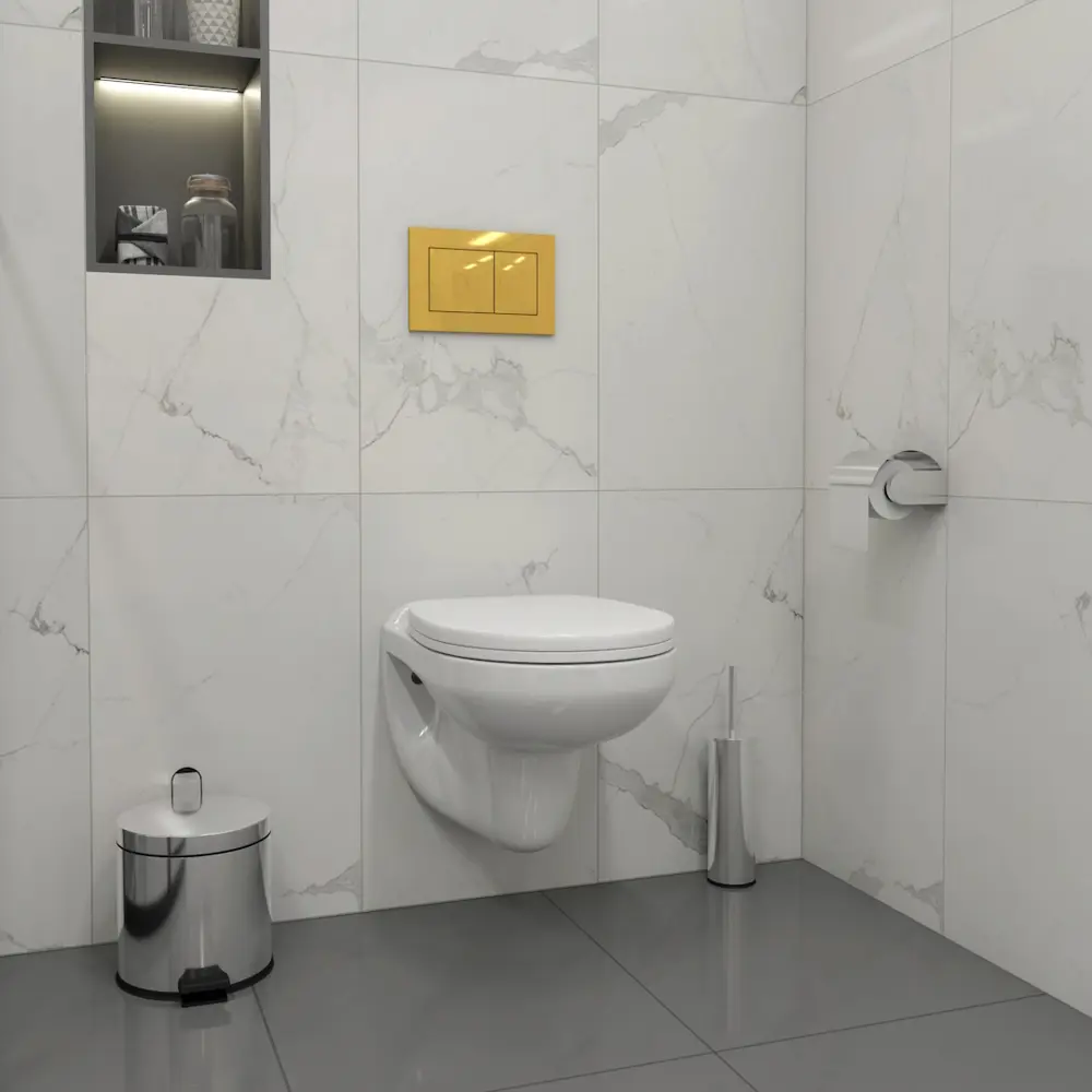 Фото 4 Инсталляция с унитазом комплект 5 в 1 Teymi F16102 унитаз подвесной безободковый Hanna кнопка золото Фото 4 Инсталляция с унитазом комплект 5 в 1 Teymi F16102 унитаз подвесной безободковый Hanna кнопка золото