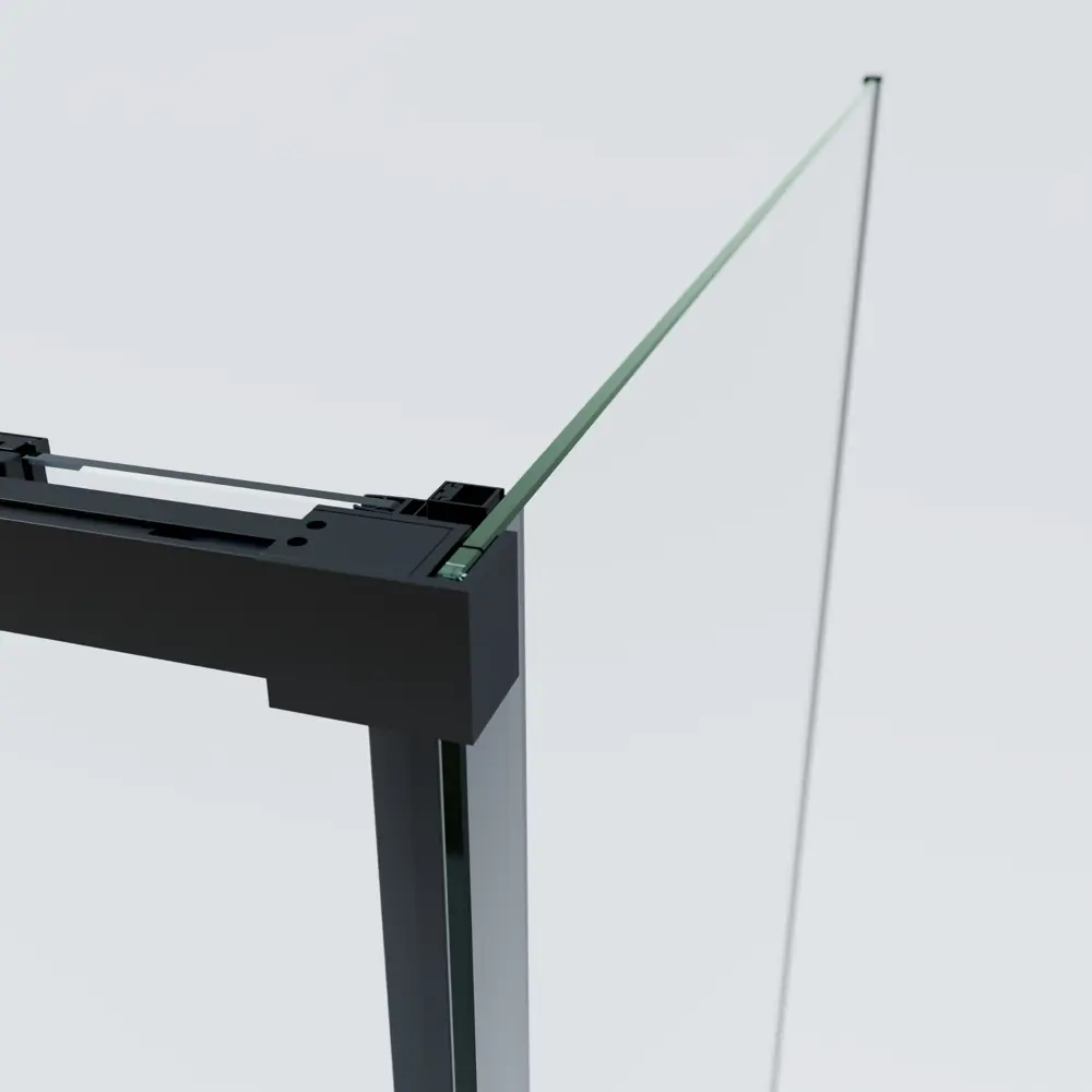 Фото 10 Душевой уголок Vincea Soft 2 VSR-3SO2 прямоугольный 140x140см черный профиль эффект стекла прозрачное закаленное стекло