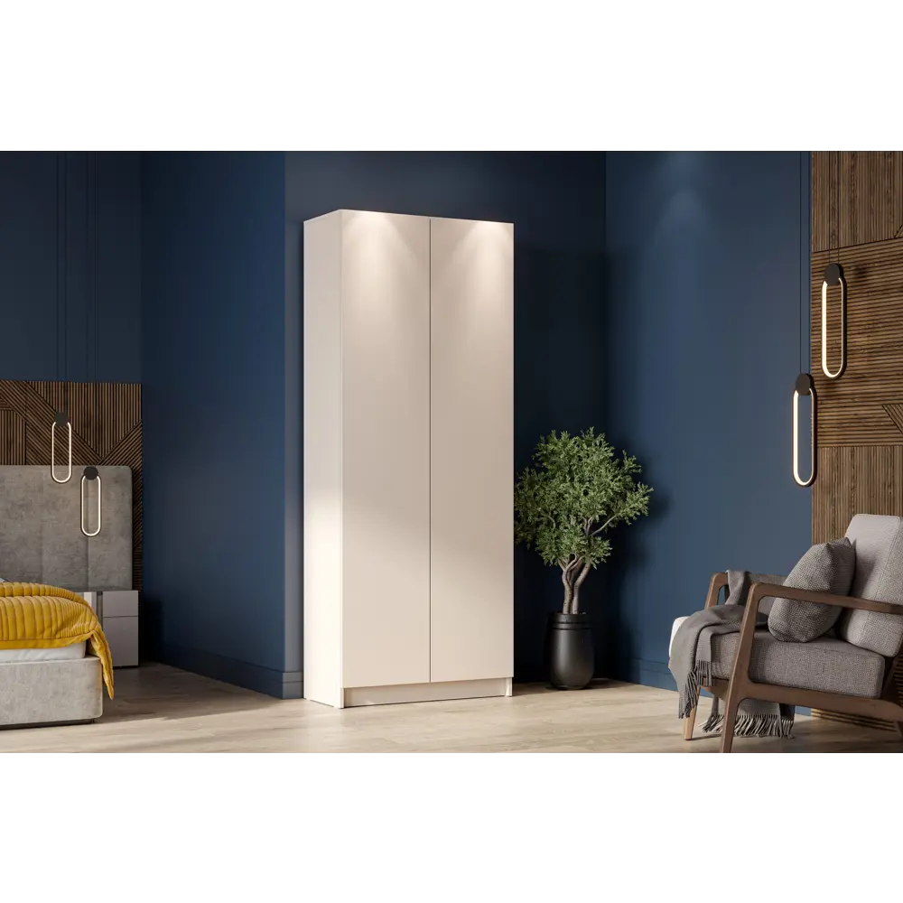 Фото 4 Шкаф распашной Арника Бали с 2 дверями 80.1x200x38 см ЛДСП цвет меланж