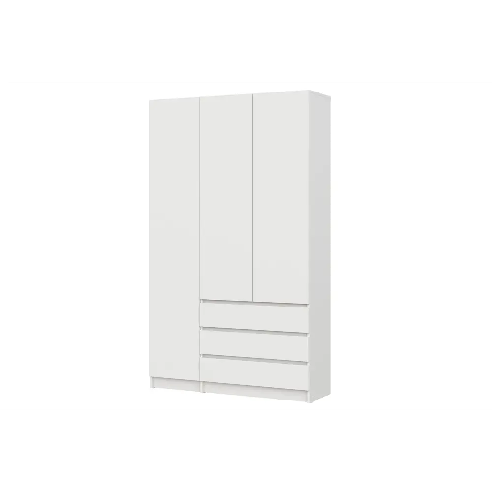 Фото Шкаф распашной Арника Бали с 3 дверями 120.1x200x38 см ЛДСП цвет белый Фото Шкаф распашной Арника Бали с 3 дверями 120.1x200x38 см ЛДСП цвет белый