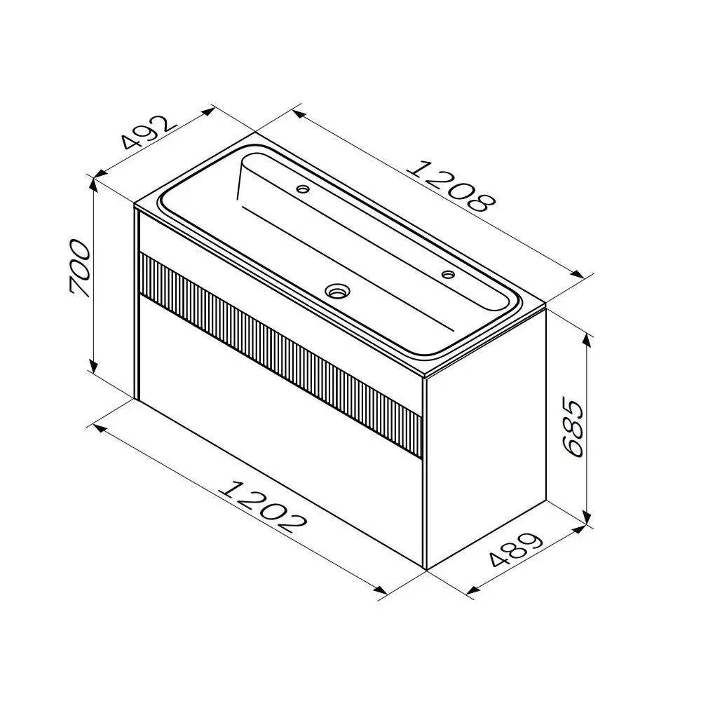 Фото 10 Тумба под раковину Am.pm M8FFUX1202WM Func база 2 ящика 120 см белый матовый