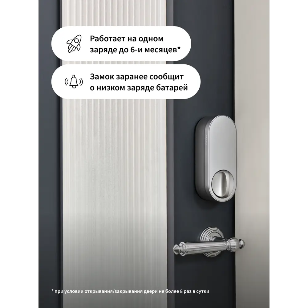 Фото 9 Умный дверной замок Aqara U200 EL-D02D серый