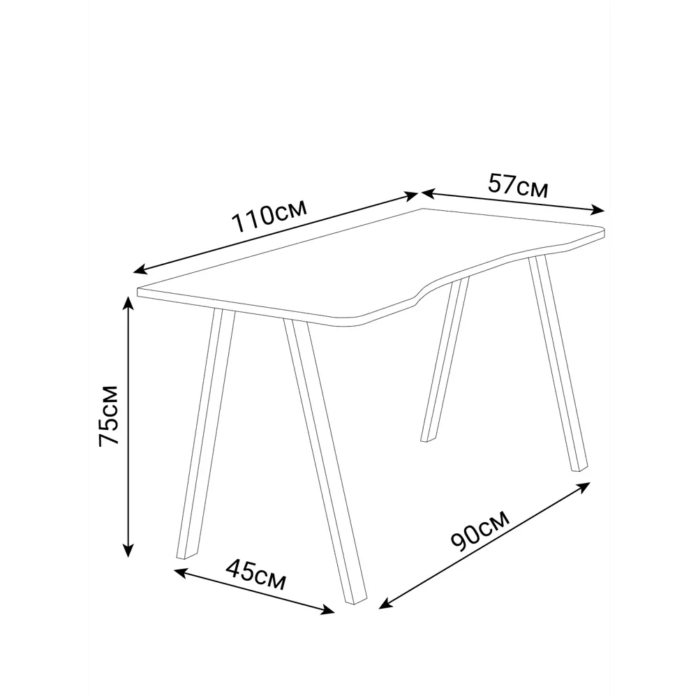 Фото 15 Стол письменный Домотека Оскар 118x75x62 см ЛДСП цвет светлый орех