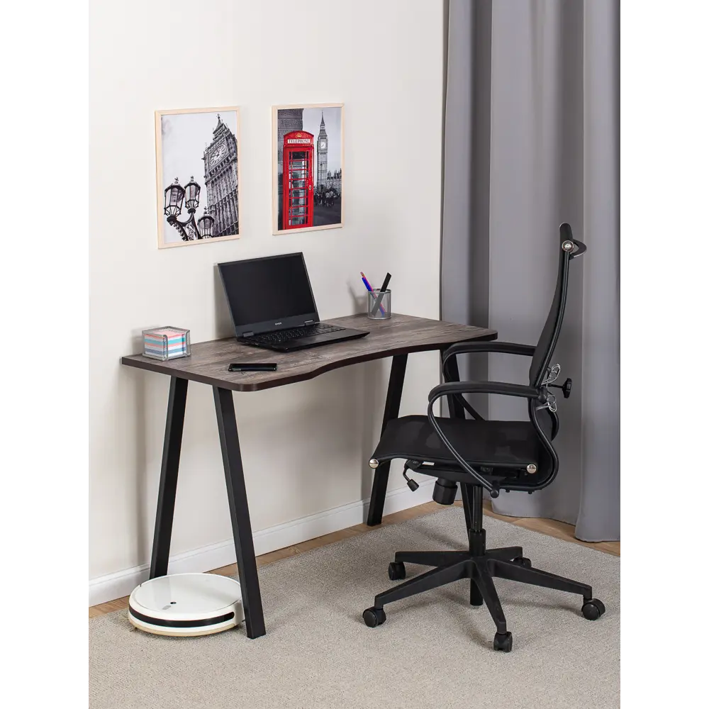 Фото 9 Стол письменный Домотека Оскар 118x75x62 см ЛДСП цвет темный орех