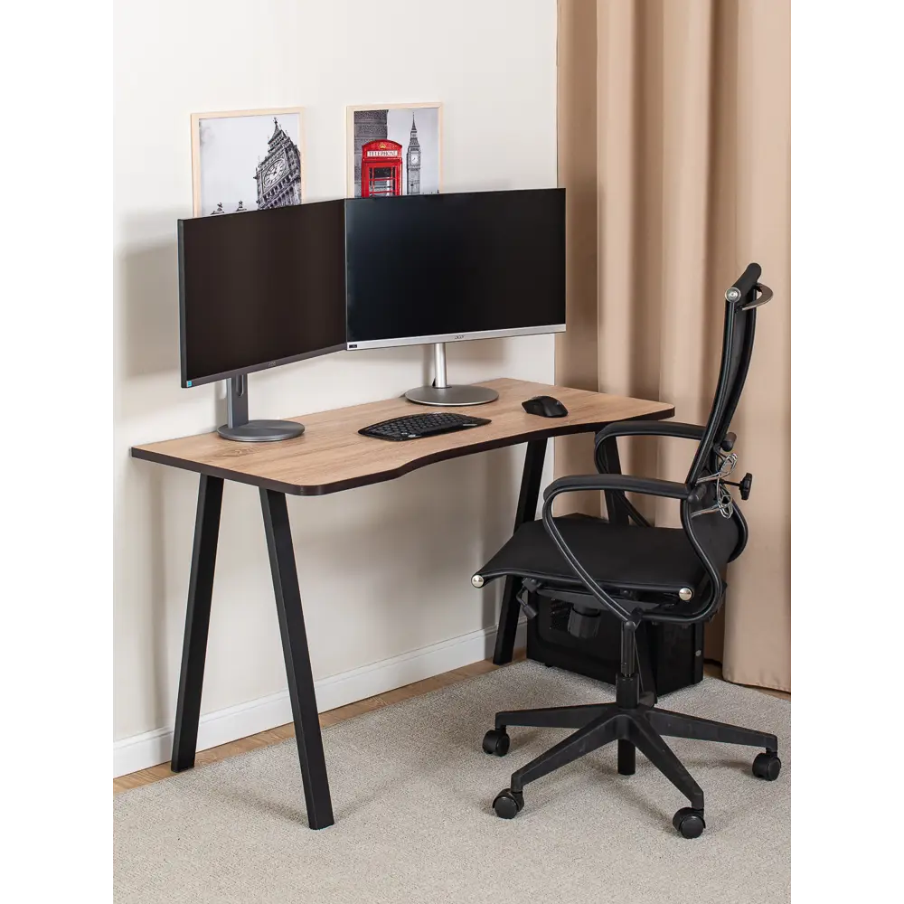 Фото 5 Стол письменный Домотека Оскар 1 122x75x64 см ЛДСП цвет светлый орех