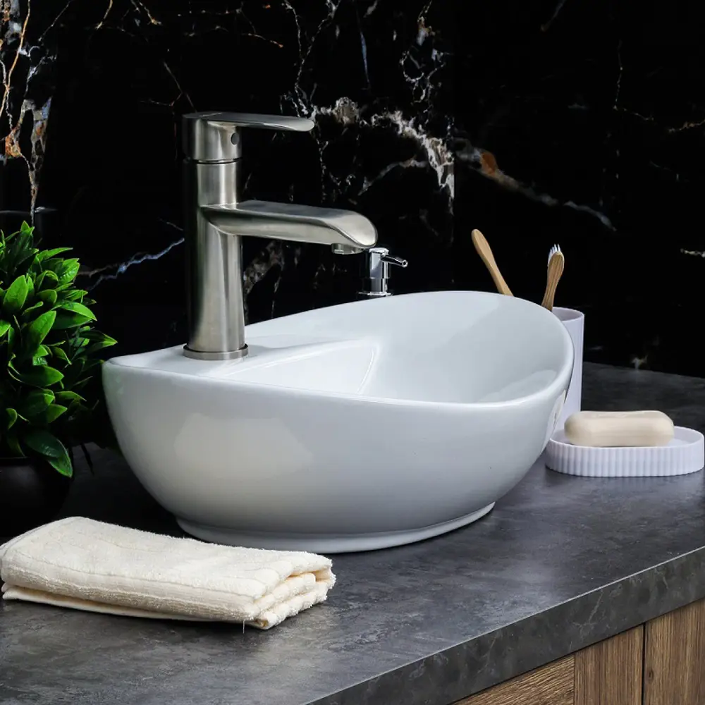 Фото 2 Раковина накладная Melana 7167-805 60см цвет белый Фото 2 Раковина накладная Melana 7167-805 60см цвет белый